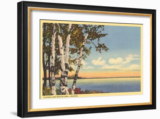 Flathead Lake near Kalispell, Montana-null-Framed Art Print