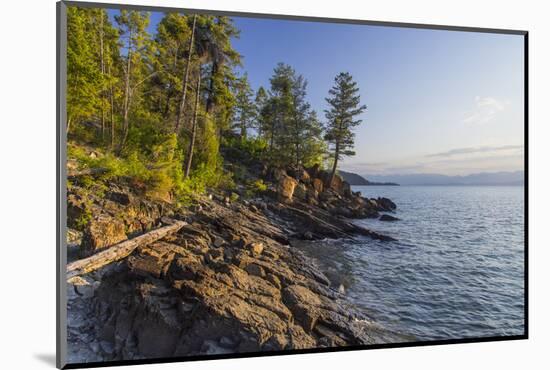 Flathead Lake, Sunrise Light at West Shore State Park Near Lakeside, Montana, USA-Chuck Haney-Mounted Photographic Print