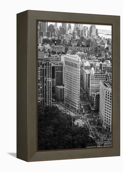 Flatiron Building Aerial-null-Framed Stretched Canvas