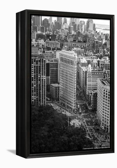 Flatiron Building Aerial-null-Framed Stretched Canvas