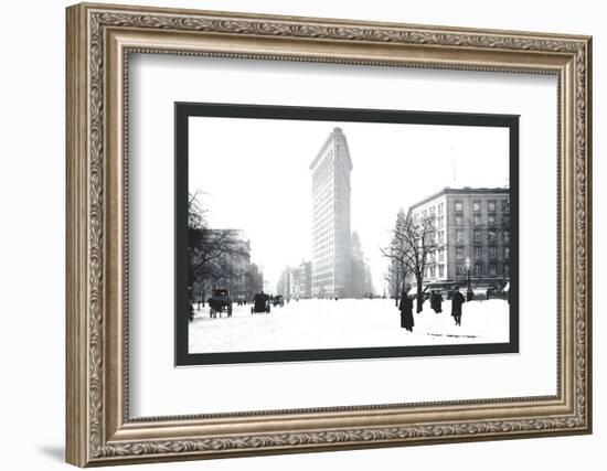 Flatiron Building After Snowstorm-William Henry Jackson-Framed Photo