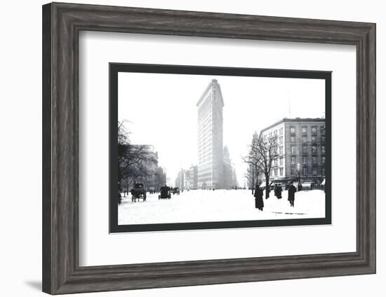 Flatiron Building After Snowstorm-William Henry Jackson-Framed Photo