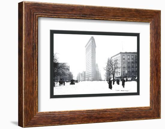 Flatiron Building After Snowstorm-William Henry Jackson-Framed Photo