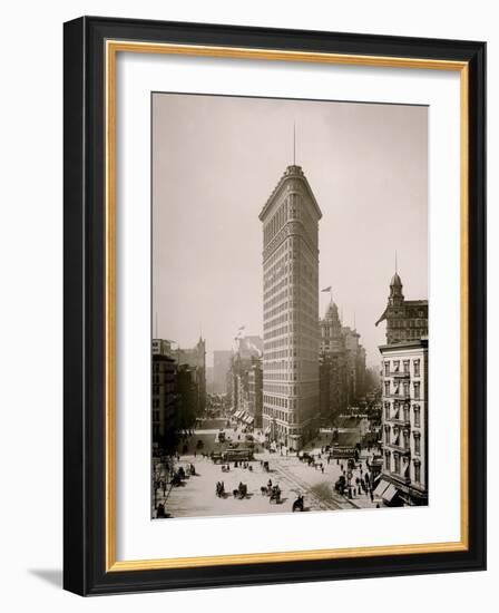 Flatiron Building, Broadway and Fifth Av., New York City-null-Framed Photo