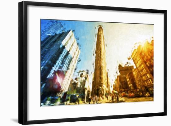 Flatiron Building II - In the Style of Oil Painting-Philippe Hugonnard-Framed Giclee Print