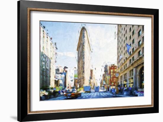 Flatiron Building III - In the Style of Oil Painting-Philippe Hugonnard-Framed Giclee Print