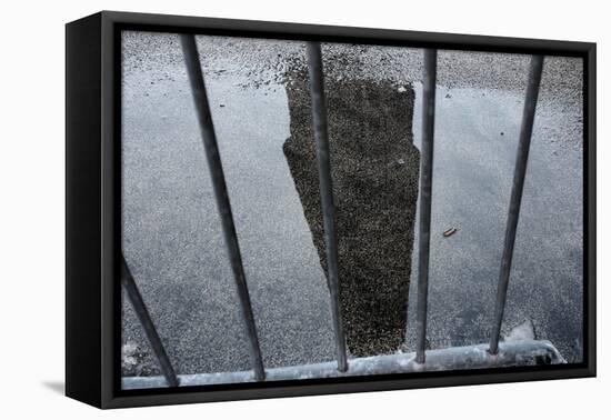 Flatiron Building Reflection-null-Framed Stretched Canvas