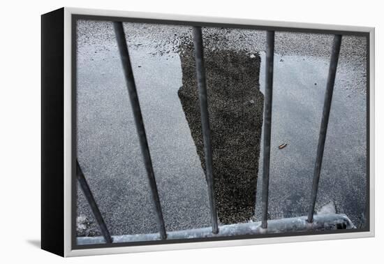 Flatiron Building Reflection-null-Framed Stretched Canvas