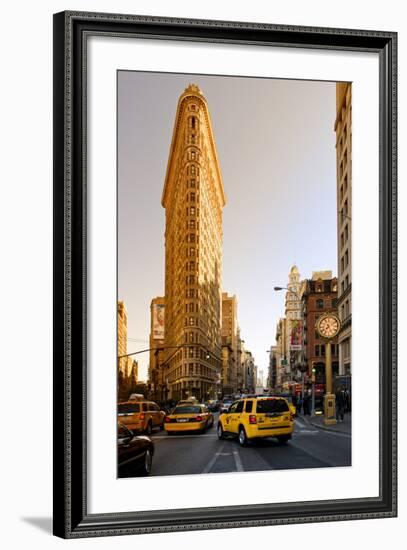 Flatiron Building - Taxi Cabs Yellow - Manhattan - New York City - United States-Philippe Hugonnard-Framed Photographic Print