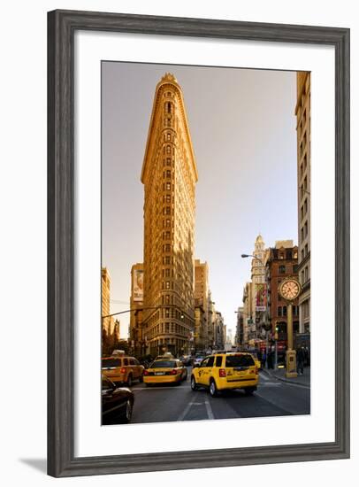 Flatiron Building - Taxi Cabs Yellow - Manhattan - New York City - United States-Philippe Hugonnard-Framed Photographic Print