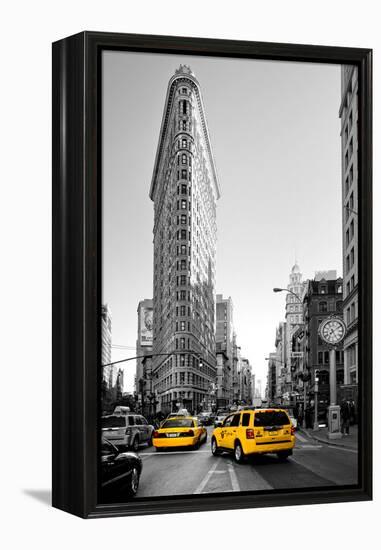 Flatiron Building - Taxi Cabs Yellow - Manhattan - New York City - United States-Philippe Hugonnard-Framed Premier Image Canvas