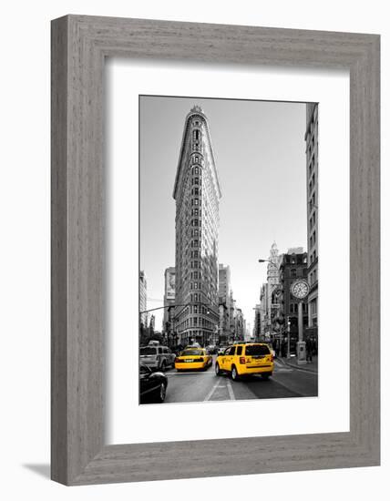 Flatiron Building - Taxi Cabs Yellow - Manhattan - New York City - United States-Philippe Hugonnard-Framed Photographic Print