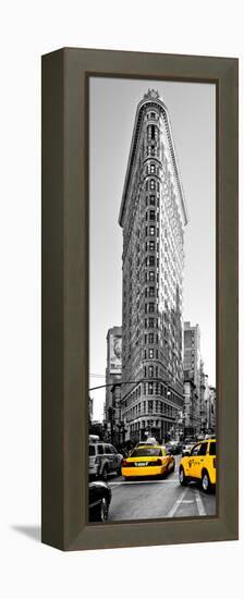 Flatiron Building with Yellow Cabs, Fifth Avenue, Broadway, Manhattan, New York-Philippe Hugonnard-Framed Premier Image Canvas