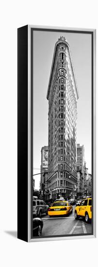 Flatiron Building with Yellow Cabs, Fifth Avenue, Broadway, Manhattan, New York-Philippe Hugonnard-Framed Premier Image Canvas