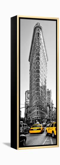 Flatiron Building with Yellow Cabs, Fifth Avenue, Broadway, Manhattan, New York-Philippe Hugonnard-Framed Premier Image Canvas