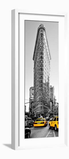 Flatiron Building with Yellow Cabs, Fifth Avenue, Broadway, Manhattan, New York-Philippe Hugonnard-Framed Photographic Print