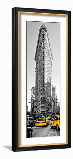 Flatiron Building with Yellow Cabs, Fifth Avenue, Broadway, Manhattan, New York-Philippe Hugonnard-Framed Photographic Print