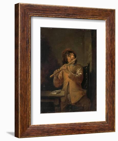 Flautist, 1630S-David Teniers the Younger-Framed Giclee Print