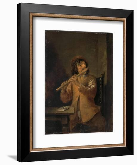 Flautist, 1630S-David Teniers the Younger-Framed Giclee Print