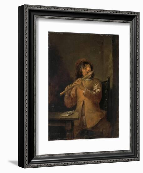 Flautist, 1630S-David Teniers the Younger-Framed Giclee Print