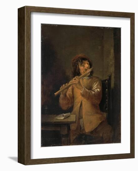 Flautist, 1630S-David Teniers the Younger-Framed Giclee Print