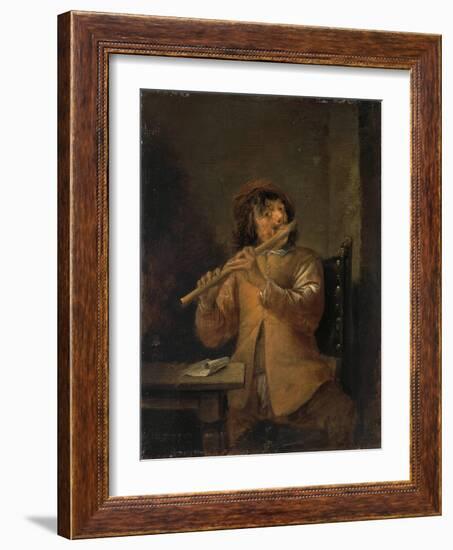 Flautist, 1630S-David Teniers the Younger-Framed Giclee Print