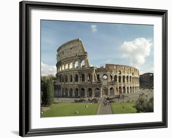 Flavian Amphitheatre or Coliseum in Rome, 79-80 A.D. Rome, Italy-null-Framed Art Print