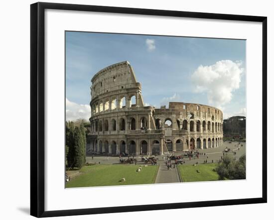 Flavian Amphitheatre or Coliseum in Rome, 79-80 A.D. Rome, Italy-null-Framed Art Print