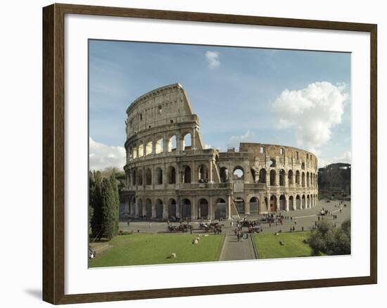 Flavian Amphitheatre or Coliseum in Rome, 79-80 A.D. Rome, Italy-null-Framed Art Print