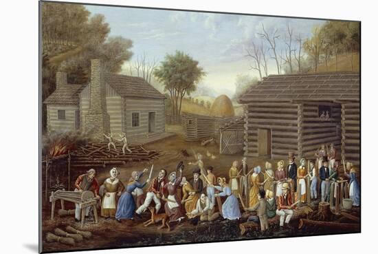 Flax Beater Meeting, 1885-Linton Park-Mounted Giclee Print