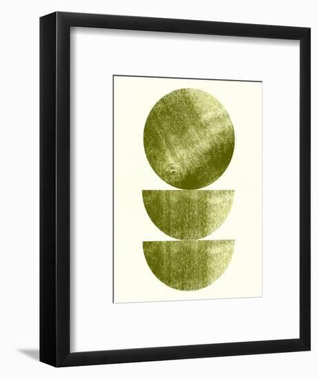 Flaxen Half Moons and Full Moon-Eline Isaksen-Framed Art Print