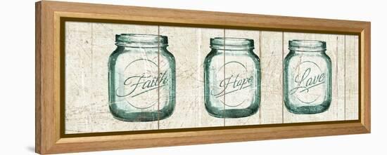 Flea Market Mason Jars Panel I V.2-Hugo Wild-Framed Stretched Canvas