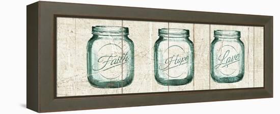 Flea Market Mason Jars Panel I V.2-Hugo Wild-Framed Stretched Canvas