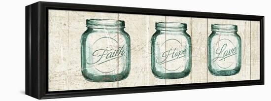 Flea Market Mason Jars Panel I V.2-Hugo Wild-Framed Stretched Canvas