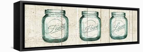 Flea Market Mason Jars Panel I V.2-Hugo Wild-Framed Stretched Canvas