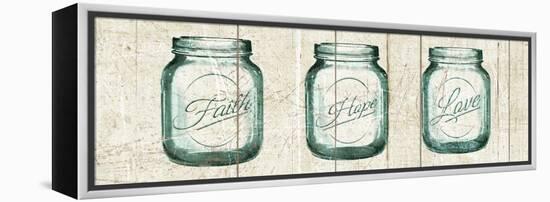 Flea Market Mason Jars Panel I V.2-Hugo Wild-Framed Stretched Canvas