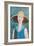 Flea Market Portrait II Blue v2-Avery Tillmon-Framed Art Print