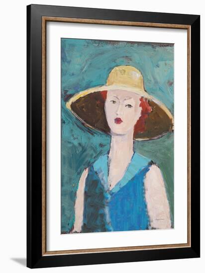 Flea Market Portrait II Blue v2-Avery Tillmon-Framed Art Print