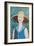 Flea Market Portrait II Blue v2-Avery Tillmon-Framed Art Print