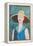 Flea Market Portrait II Blue v2-Avery Tillmon-Framed Stretched Canvas