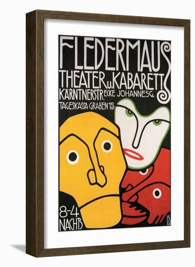 Fledermaus Theatre Production-Alphonse Mucha-Framed Art Print