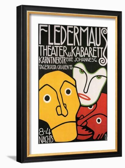 Fledermaus Theatre Production-Alphonse Mucha-Framed Art Print