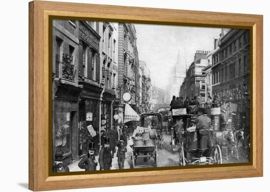 Fleet Street as Seen from Opposite Salisbury Court, London, 1880-null-Framed Premier Image Canvas