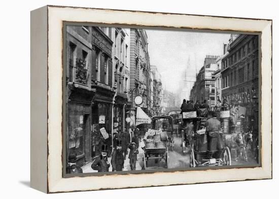 Fleet Street as Seen from Opposite Salisbury Court, London, 1880-null-Framed Premier Image Canvas