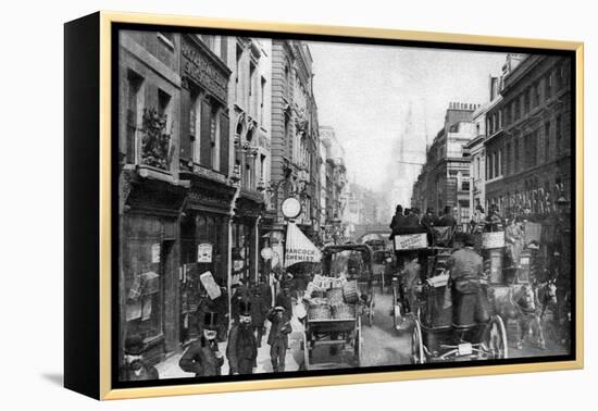 Fleet Street as Seen from Opposite Salisbury Court, London, 1880-null-Framed Premier Image Canvas