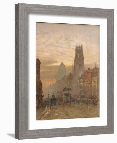 Fleet Street by Temple Bar-Herbert Menzies Marshall-Framed Giclee Print