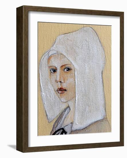 Flemish Girl in White Bonnet, 2016 detail-Susan Adams-Framed Giclee Print