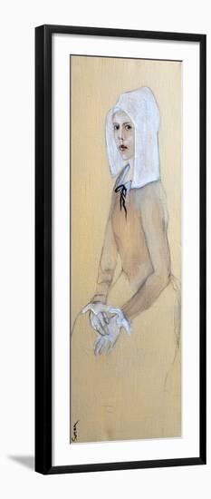 Flemish Girl in White Bonnet, 2016-Susan Adams-Framed Giclee Print