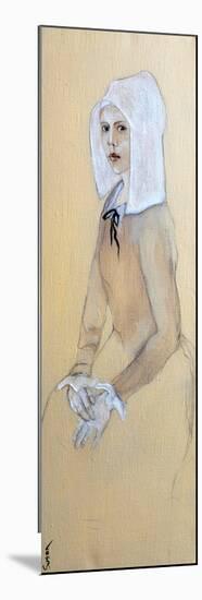 Flemish Girl in White Bonnet, 2016-Susan Adams-Mounted Giclee Print