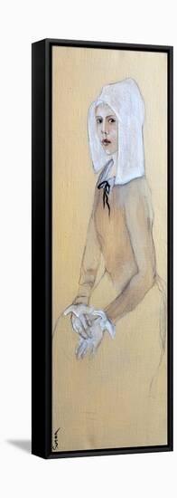 Flemish Girl in White Bonnet, 2016-Susan Adams-Framed Premier Image Canvas